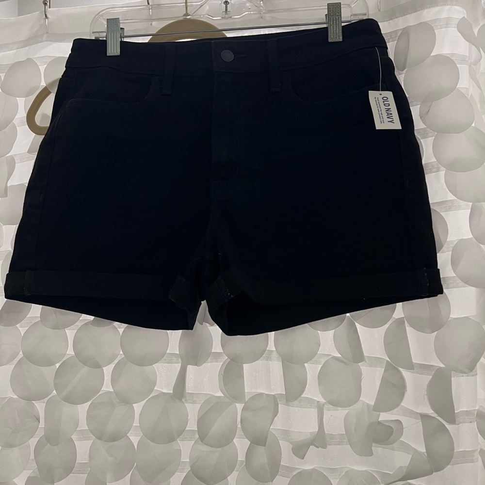 Old Navy Women's Black Denim Shorts, high rise, WOW collection